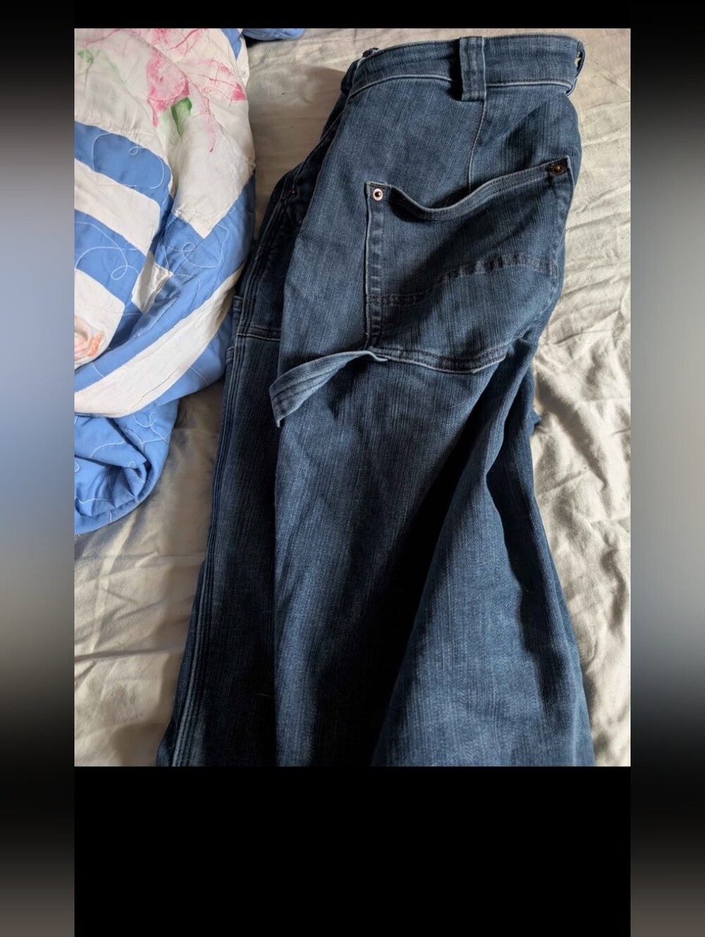 Women's Dark Blue Work-Style Denim Jeans